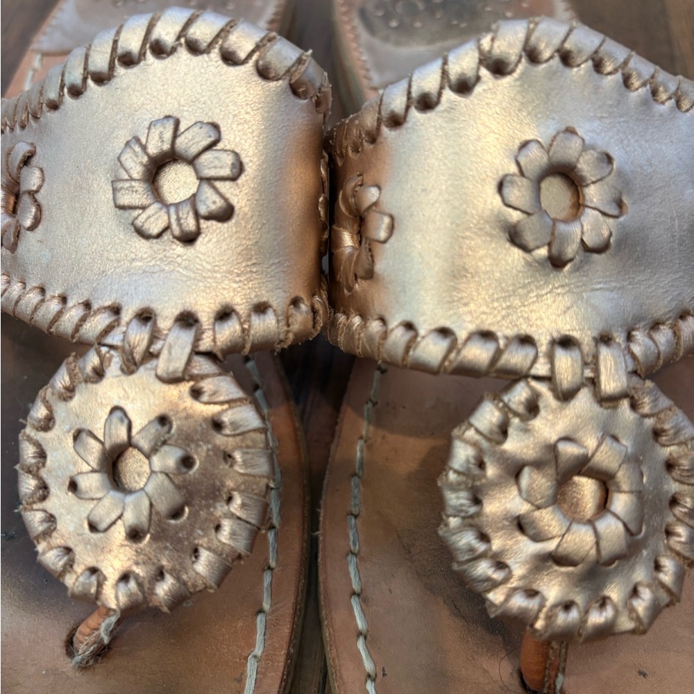 Jack Rogers Rose Gold Braided Sandals